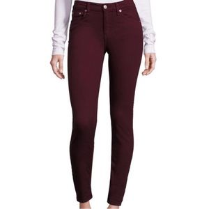 Rag & Bone Women's Skinny Jeans Dark Burgundy Size 24